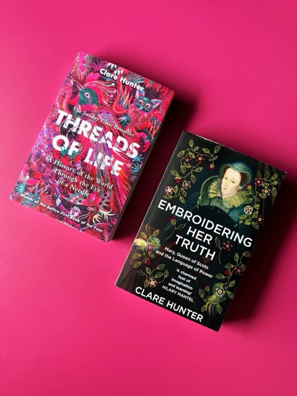 Threads Of Life & Embroidering Her Truth 2 Book Collection Set By Clare Hunter